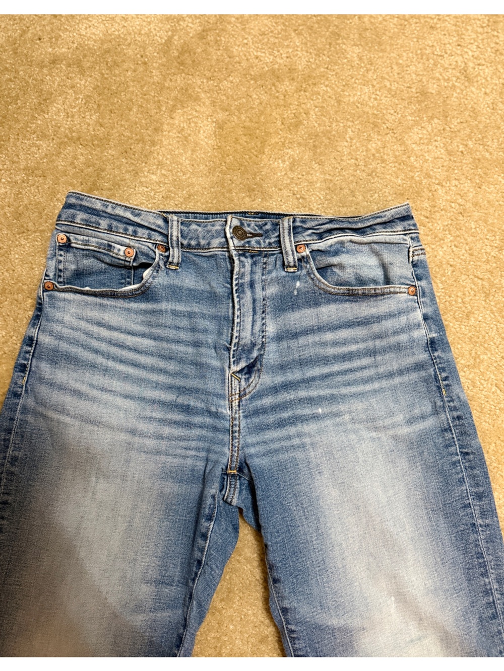 American Eagle Light Wash Straight Leg Jeans - Blue - Picture 2 of 6